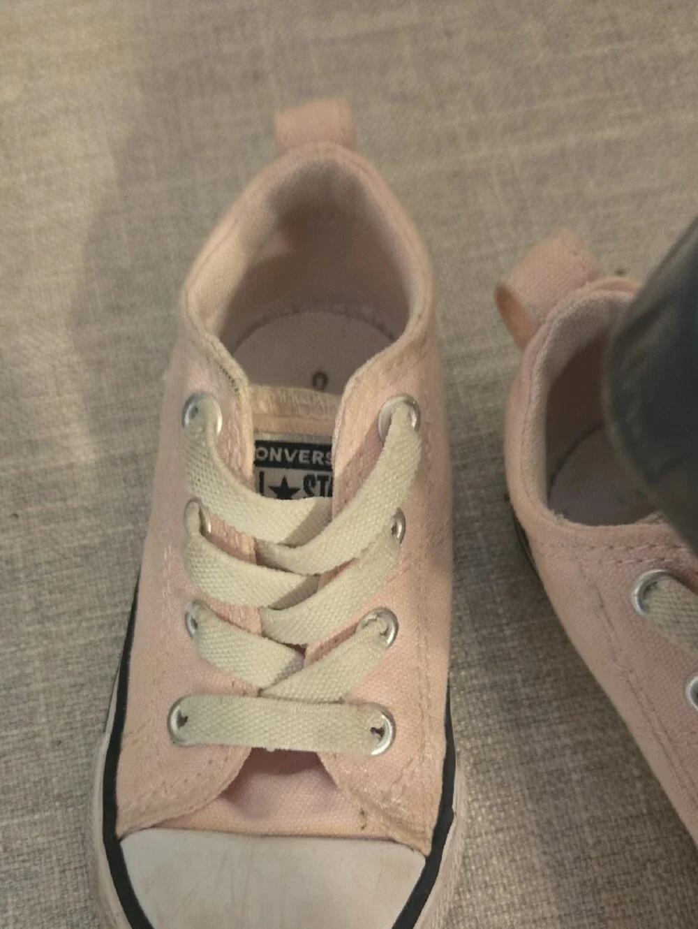 Converse Kids Light Pink Canvas Low-Top Sneakers